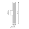 Nowoczesny kinkiet VENA LP-1010/1W-45 CF LED 8W CCT IP44 brązowy