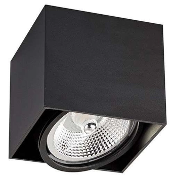 Nowoczesny spot do salonu Box metalowa kostka czarna