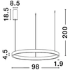 Okrągła lampa wisząca BARI LE44320 LED 106W 3000K ring brązowa