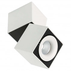 Spot LAMPA sufitowa SEVILLA SQUARE CEILING SLC7562/28W 4000K WH+BL Italux regulowana OPRAWA LED 28W reflektorek biały czarny