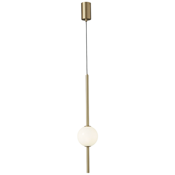 Lampa wisząca Melkita CGMELKIT Copel LED 8W 3000K do salonu ball kula biała mosiądz