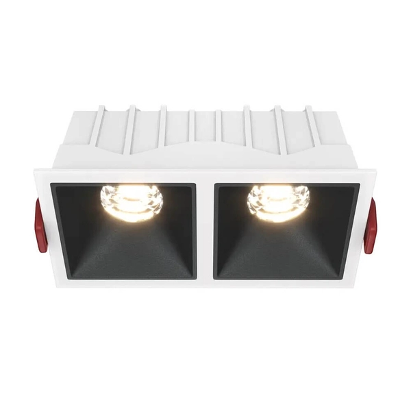 Lampa podtynkowa Alfa DL043-02-10W3K-SQ-WB LED 20W 3000K biały czarny