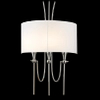 Designerska lampa ścienna Las Vegas abażurowa nikiel biała