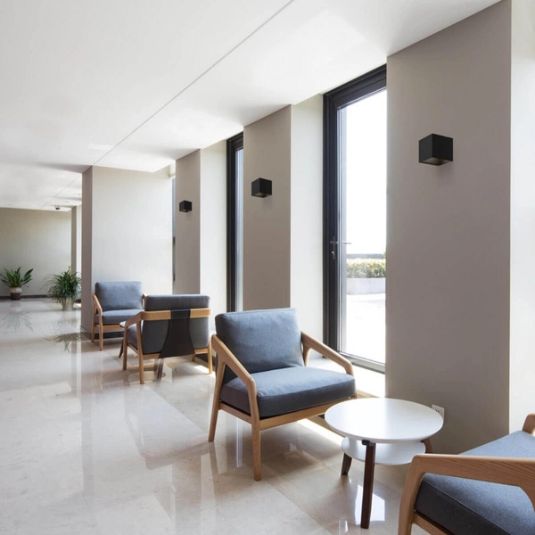 LAMPA ścienna ALASKA LP-104/1W BK Light Prestige prostokątna OPRAWA kinkiet metalowy czarny