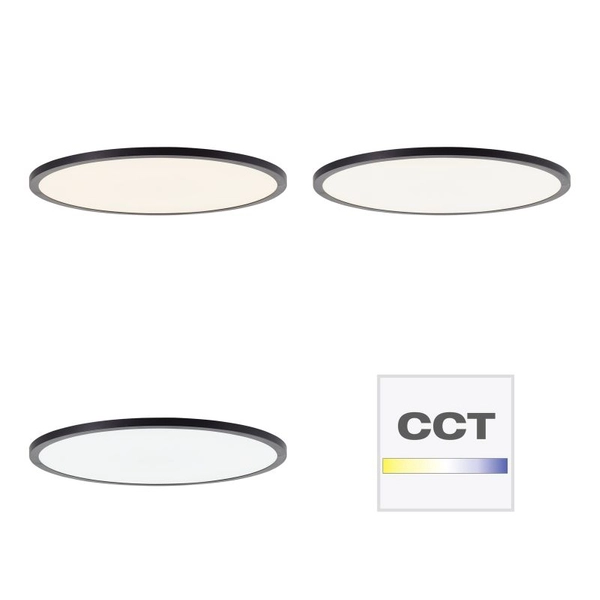 Ściemniany plafon Jamil HK19489S76 LED 30W 3000-6500K czarny