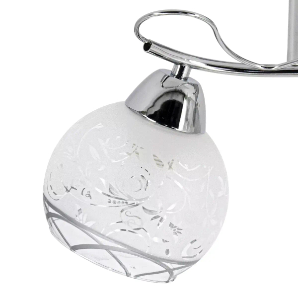 Lampa sufitowa 2982/2 8C z witrażowymi kloszami chrom