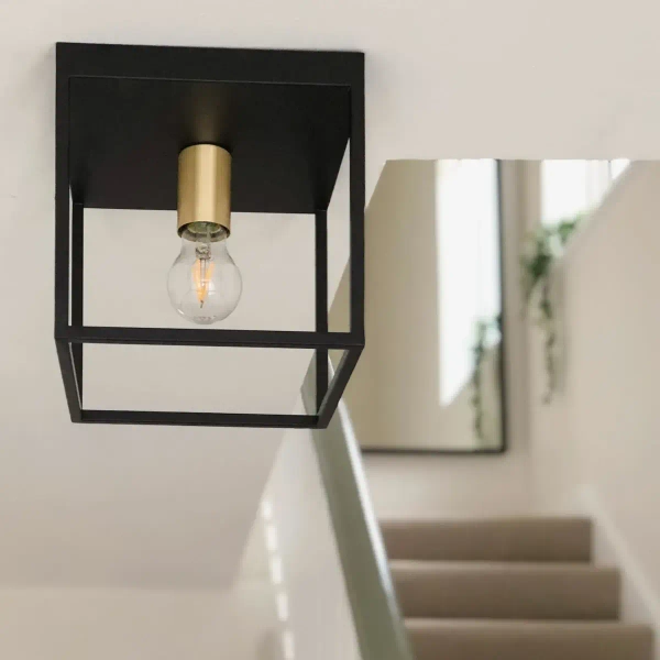 Salonowa lampa sufitowa RUBEN 00124/01/30 Lucide loft czarny złoty