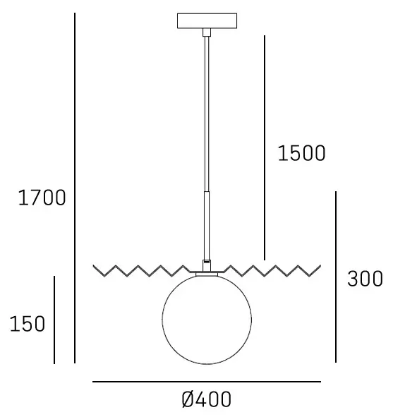 Wisząca lampa muszla Marbella P01432AU Cosmolight kulista biały złoty