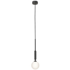 Szklana lampa do sypialni Ero I wisząca kula ball biała
