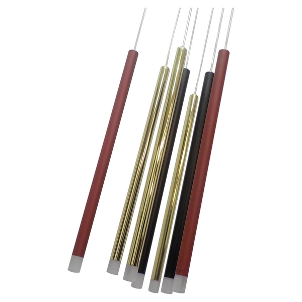 Lampa wisząca kaskadowa Lungo LP-894/7P MIXED sople metalowa złota