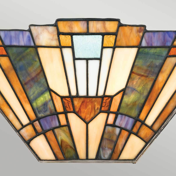 Szklany kinkiet Inglenook QZ-INGLENOOK-WU Quoizel tiffany multikolor