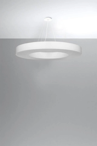LAMPA wisząca SL.0797 abażurowa OPRAWA zwis okrągły biały