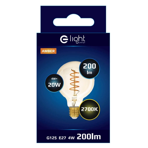 Żarówka EKZA3614 Eko-light E27 4W 2700K 320lm bańka bursztynowa
