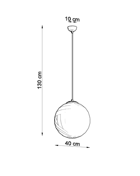 Skandynawska LAMPA wisząca SL.0717 szklana OPRAWA loftowy ZWIS kula biała złota