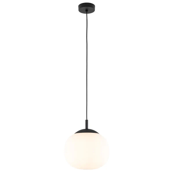 Sypialniana lampa wisząca VIBE 4759 szklana kula czarny biały