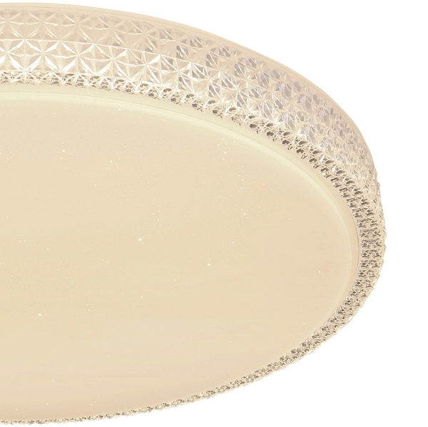 Plafon LAMPA sufitowa OVI 41749-40 Globo metalowa OPRAWA okrągła LED 40W 3000K - 6500K crystal glamour biały - przezroczysty