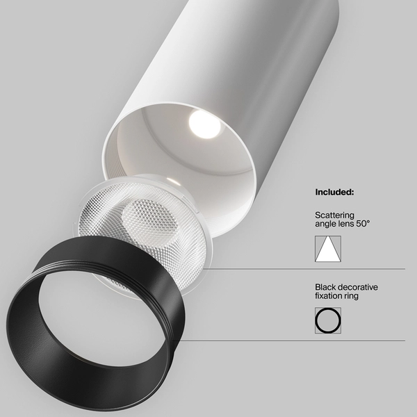Lampa szynowa 1-fazowa Focus TR021-1-12W3K-W-D-W LED 12W 3000K tubka biała