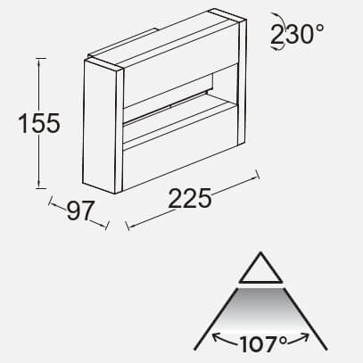 Elewacyjna lampa CONROY 5107001118 Lutec IP44 LED 17,8W 3000K szary