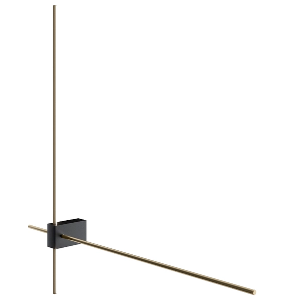 Kinkiet ledowy ścienny Pars C070WL-L12GB3K 12W stick złoty