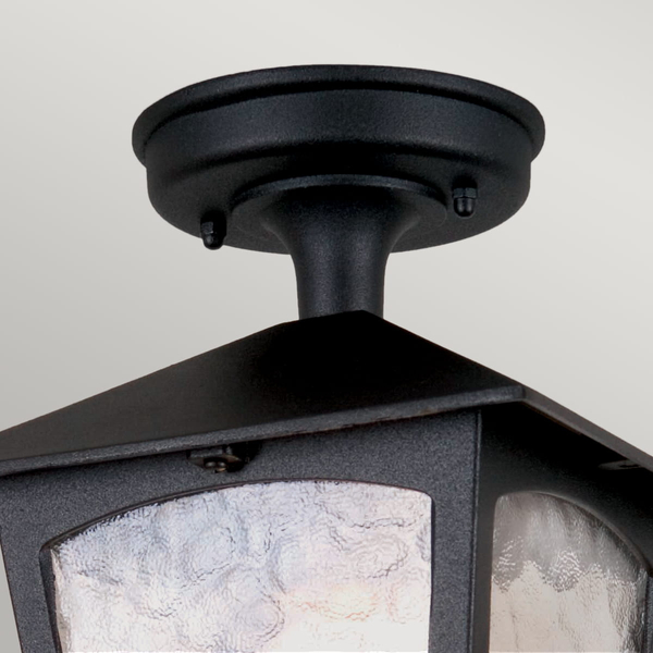 Lampa przysufitowa zewnętrzna York BL6A-BLACK Elstead na balkon czarna