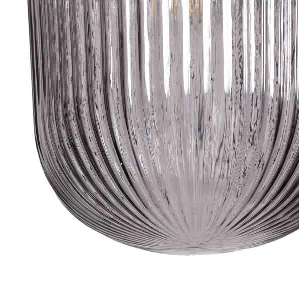 Szklana lampa wisząca Niko ABR-LWS-C-NIK owalna do salonu przydymiona