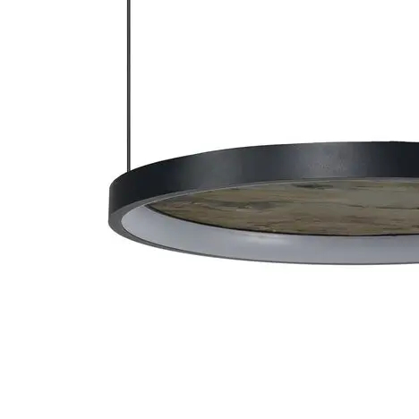 Wisząca lampa okrągła KRYPTON AZ6664 LED 40W CCT czarny brązowy