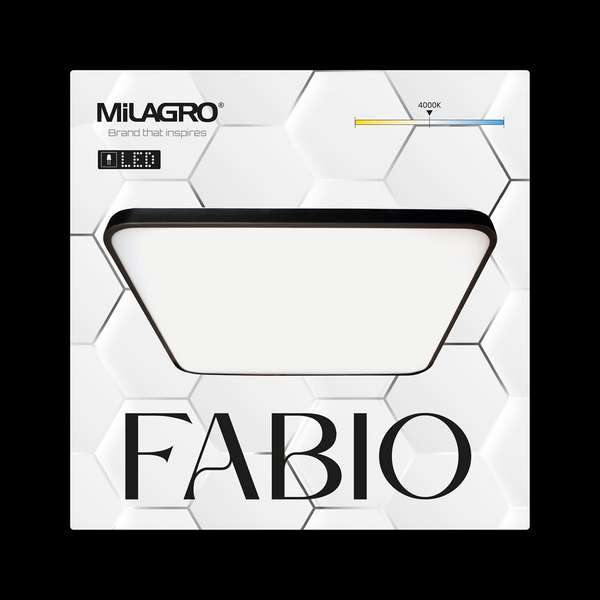 Sufitowa lampa nowoczesna Fabio LED 35W 4000K czarna square