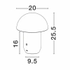 Nocna lampka grzybek LOMENTA LE45582 LED 2W 3000K USB dotykowa złota
