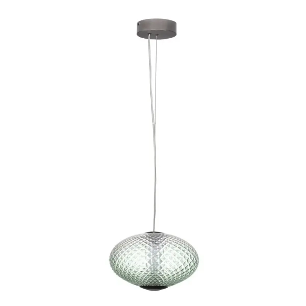 Jadalniana lampa wisząca CORVELA LE45178 LED 12W 3000K owalna zielona szara