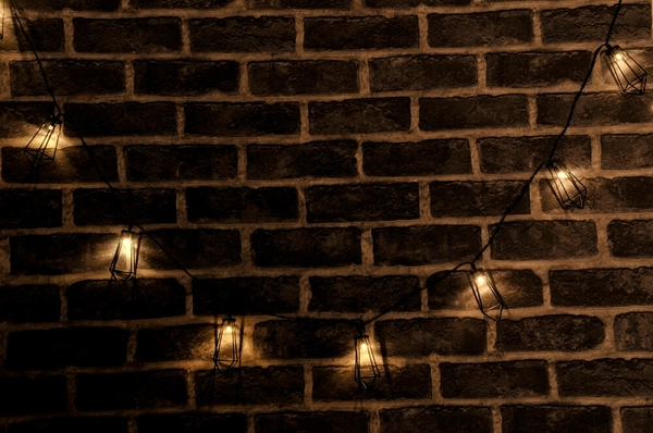 Industrialny łańcuch druciany do dekoracji 10 LED 2,1m ciepła