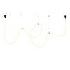 Lampa wisząca nowoczesna SNAKE MD1021-5 biała czarna metal PVC 72W 3000K 5M wąż ledowy