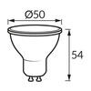 Reflektorowa żarówka LARA 4526 GU10 1,5W 135lm 6300K biały