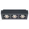 Spot LAMPA sufitowa CASEMIRO IT8002S3-BK/AL Italux metalowa OPRAWA prostokątna czarna