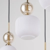 Nowoczesna wisząca lampa Sophia Cognac do salonu biały czarny