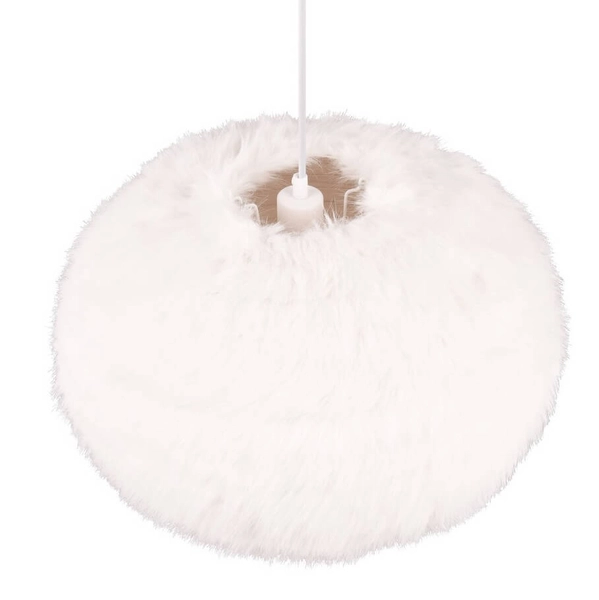 Lampa wisząca Furry R31581901 kulista pluszowa biały