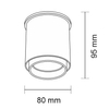 Spot LAMPA sufitowa IGA 1115 Shilo natynkowa OPRAWA metalowa downlight tuba czarna