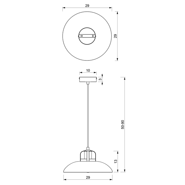 Lampa wisząca Felix MLP8906 Milagro metalowa okrągła czarna złota