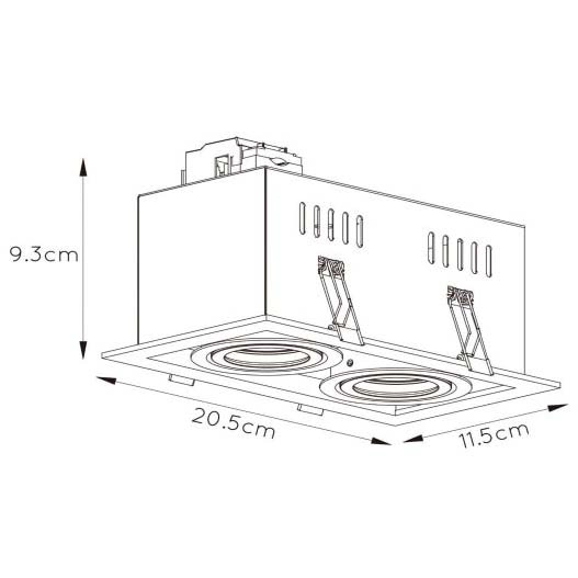 Podtynkowa lampa sufitowa Chimney 09926/02/30 do zabudowy czarna