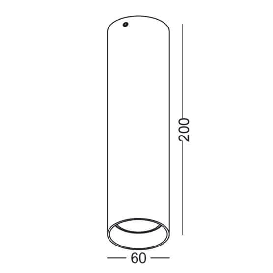 Punktowa lampa przysufitowa Stala 301002005 Elkim tuba spot złota