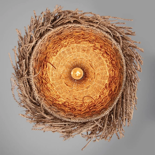 Wisząca lampa ekologiczna JACINTO LE44521 do jadalni eco naturalna