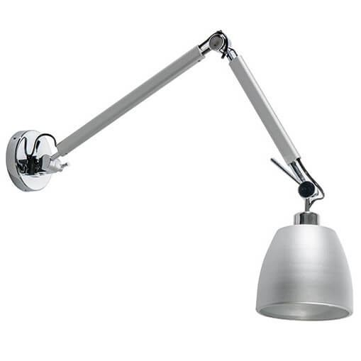 Metalowa lampa ścienna Zyta AZ2295+AZ2593 sypialniana nad łóżko aluminium