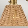 Ekologiczna lampa ścienna Arti HK-ARTI-1W-HB-NR rattan mosiądz