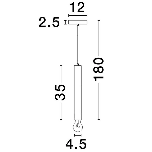 Wisząca lampa jadalniana BAJAN LE43381 metalowa tuba złota