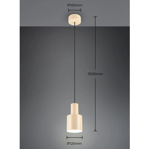 Regulowana lampa zwisająca ELIOR DL144319400 Trio zwis do jadalni beżowa