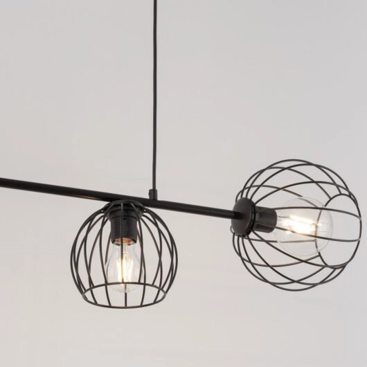 Zwis na listwie Madam 32370 czarna lampa wisząca metalowe pręty