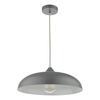 Metalowa lampa wisząca Kaelan KAE0137 kopułowa szara