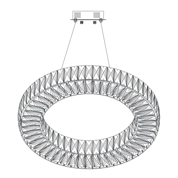 Żyrandol glamour CRISTAL ST-10625P-60 złota transparentna szklana LED 60W 3000K do salonu