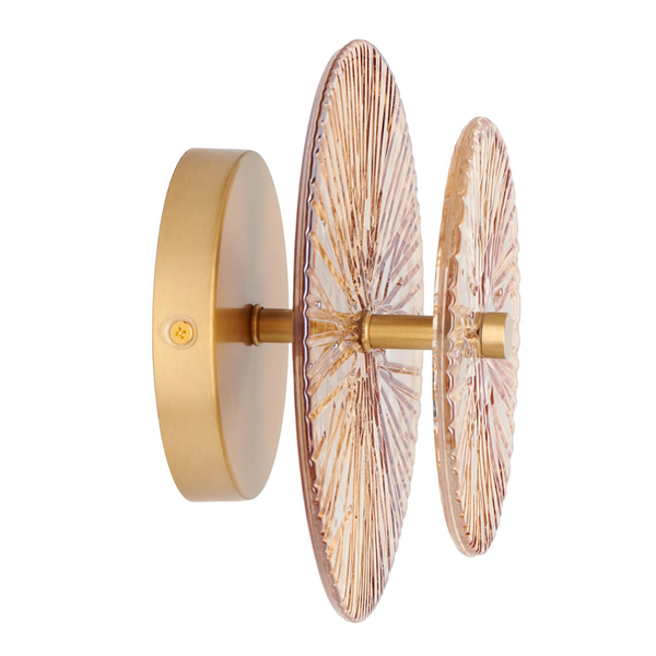 Kinkiet ścienny LUXIO ST-3315-2 gold Step LED 6W 3000K bursztynowa