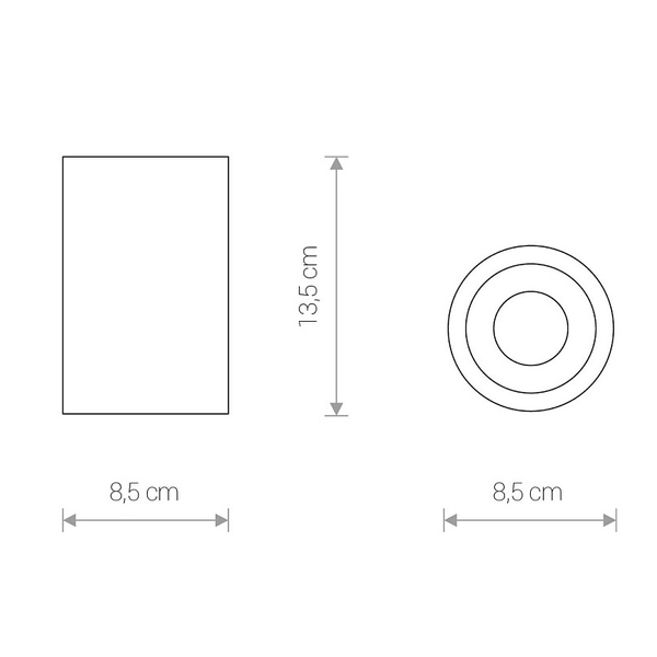 Biały downlight metalowy Alpha 8362 sufitowa lampa łazienkowa