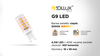 Ledowa żarówka T18 G9 SL.0974 3000K biała ciepła 4,5W 450lm